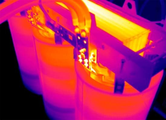 Dry type transformer Infrared image